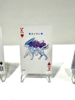 Raikou Entei Suicune 1999 Playing Cards Lugia & Ho-oh 10 Spades 7 & King Hearts - Image 5