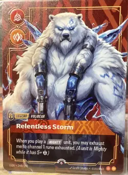 Riftbound Volibear Relentless Storm METAL Card Houston Prize Wall Promo 1 Of 35 - Image 3