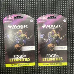 MTG: 2 Magic The Gathering Edge of Eternities Sleeved Play Booster Pack x2 [New] - Image 1