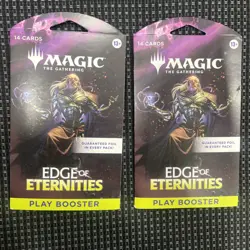 MTG: 2 Magic The Gathering Edge of Eternities Sleeved Play Booster Pack x2 [New] - Image 4