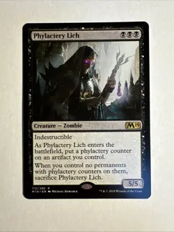 1x Mtg Core Set 2019 M19 Phylactery Lich NM Magic The Gathering - Image 1