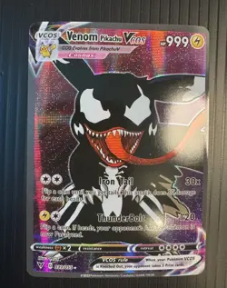 Pokemon Venom Pikachu Cosplay Promo Holo Trading Card - Image 1
