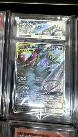 Celebi & Venusaur GX #SM167 Pokemon Promo ACE Label Grade 9 Mint - Image 1