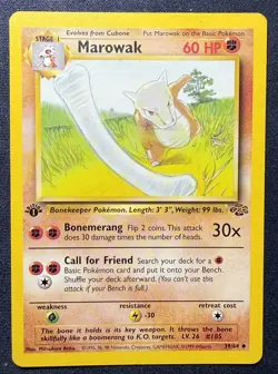 Pokemon TCG Marowak 39/64 Jungle First Edition Uncommon Vintage - Image 1