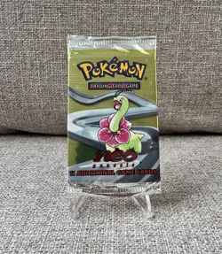 NEO GENESIS UNLIMITED BOOSTER PACK 21g - WOTC 2000 POKEMON - MEGANIUM ART - NEW - Image 1