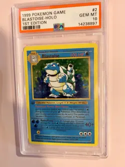 Pokemon 1999 1st Edition Base Set Blastoise 2/102 Holo PSA 10 Gem Mint - Image 3