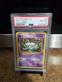 2016 Pokemon Xy Mew Holo Evolutions Psa 8 - Image 1