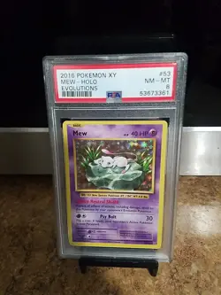 2016 Pokemon Xy Mew Holo Evolutions Psa 8 - Image 3