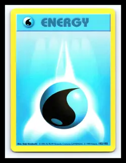 💥 Water Energy | Pokemon TCG 1999 | (Shadowless Base Set) Vintage # 102/102 - Image 1