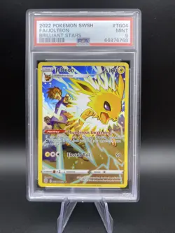 Pokemon 2022 Brilliant Stars Full Art Trainer Gallery Jolteon #TG04 PSA Mint 9 - Image 1