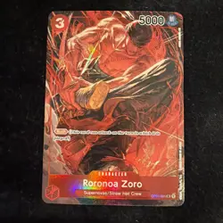 One Piece CCG Roronoa Zoro OP01-025 SR Romance Dawn Alt Art NM - Image 1