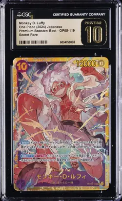 2024 ONE PIECE JPN #OP05-119 MONKEY D. LUFFY CGC 10 PERFECT - Image 1