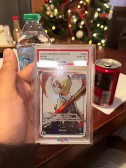 2023 ONE PIECE OP03 040 PILLARS OF STRENGTH NAMI ALT ART LEADER PSA 10 IN HAND✅ - Image 2