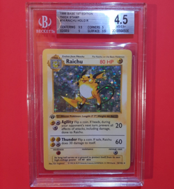 Raichu First Edition Shadowless Pokemon Card Base Set Graded Ultra Rare TCG - Image 1