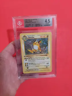 Raichu First Edition Shadowless Pokemon Card Base Set Graded Ultra Rare TCG - Image 2