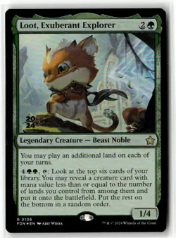 Foundations #106 Loot, Exuberant Explorer (FDN) - Prerelease Cards (PRE) - Image 1