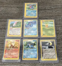 Pokemon E Reader Non Holo Card Lot of 7 Cards Feraligatr Arcanine Blissey Etc. - Image 1