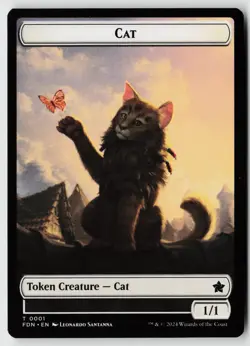 Foundations #1 // 7 Spirit // Cat (0001) Doubled-Sided Token - Image 1