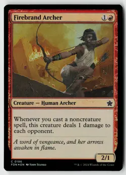 Foundations #196 Firebrand Archer Foil - Image 1