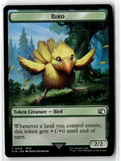 FINAL FANTASY #16 // 14 Bird (0016) // Wizard (0014) Double-Sided Token NM - Image 1