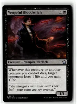 Foundations #76 Vengeful Bloodwitch Uncommon Near Mint or Better - Image 1