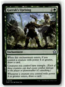Foundations #220 Garruk's Uprising Uncommon Near Mint or Better - Image 1