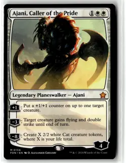 Foundations #134 Ajani, Caller of the Pride Mythic Near Mint or Better - Image 1