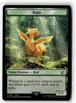 FINAL FANTASY #17 // 15 Bird (0017) // Wizard (0015) Double-Sided Token NM - Image 1