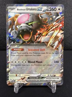 Pokemon TCG Bloodmoon Ursaluna ex 141/167 Sv06: Twilight Masquerade Holo - Image 1