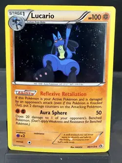POKEMON LUCARIO 80/113 - COSMOS PROMO - HOLO RARE MP- LP - Image 1