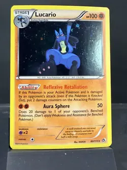 POKEMON LUCARIO 80/113 - COSMOS PROMO - HOLO RARE MP- LP - Image 4