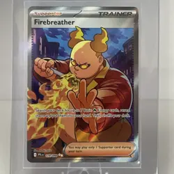Fire Breather 119/94 Full Art Trainer Holo Me02: Phantasmal Flames Pokemon TCG - Image 1