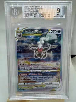 BGS 9 MINT DARKRAI VSTAR GG50/GG70 Pokemon TCG Crown Zenith Galarian Gallery FR - Image 1
