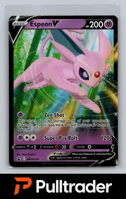 2022 Pokemon Sword & Shield Espeon V Black Star Promo SWSH201 Full Art - Image 1