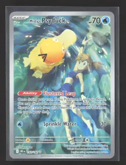 2025 Pokemon Scarlet & Violet White Flare Misty's Psyduck #193/182 - Image 1