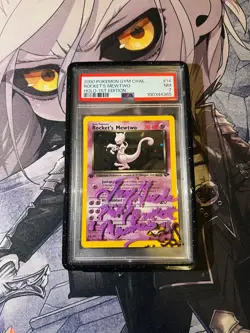 2000 POKEMON GYM CHALLENGE HOLO-1ST EDITION #14 ROCKET'S MEWTWO PSA 7 - Image 1