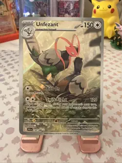 Pokemon TCG Unfezant Illustration Rare 150/086 From Black Bolt-NM - Image 1