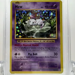 2016 POKEMON XY EVOLUTIONS #53 MEW-HOLO - PSA 8 NEAR MINT / MINT - Image 3