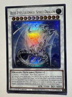 1st Edition #SDWD-EN043 Blue-Eyes Ultimate Spirit Dragon Yugioh Ultra Rare - Image 1
