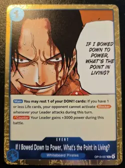 If I Bowed Down To Power OP13-057 Foil Rare Carrying On His Will One Piece - Image 1