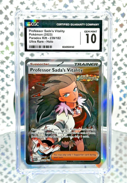 CGC 10 Professor Sada's Vitality 239/182 Paradox Rift Secret Rare Pokemon Card - Image 1