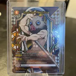 Union Arena TCG Inosuke Hashibira KMY-1-078 Demon Slayer Rare Card Parallel - Image 1