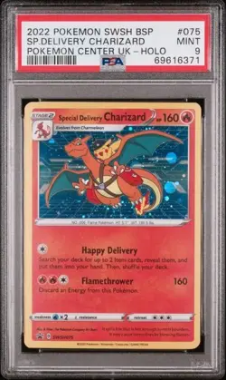 Special Delivery Charizard Promo Holo Pokemon Card SWSH075 PSA 9 MINT - Image 1