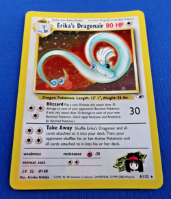 Erika's Dragonair (4/132) Holo Gym Heroes Pokemon Card - Vey Good Condition - Image 2