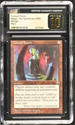CURSED TOTEM Mirage Rare CGC 10 Pristine MTG [Nostalgium] - Image 1
