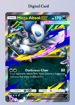 (Digital Card) Mega Absol EX, Pokemon TCG Pocket, English - Image 1