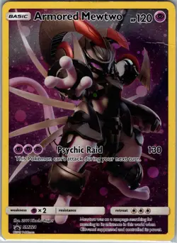 Armored Mewtwo SM228 - Pokemon TCG Sun & Moon Promo - Promo - Creased - Image 1