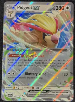 Pidgeot Ex 164/197 Ultra Rare - Pokemon TCG SV03: Obsidian Flames NM - Image 1