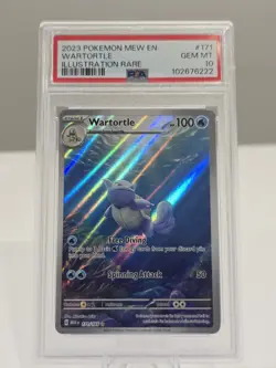 Pokemon Wartortle 151 MEW EN Illustration Rare #171 PSA 10 Gem Mint - Image 1