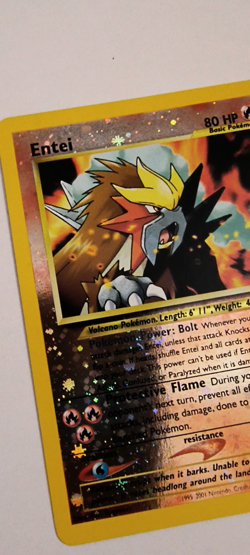 2001 Pokemon TCG Entei Black Star Promo #34 Reverse Holo Swirl NM WOTC - Image 2